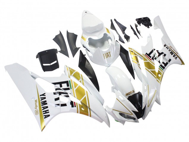 Venta Carenados Moto Yamaha YZF 600 R6 2006-2007 - Blanco Oro Negro Fiat