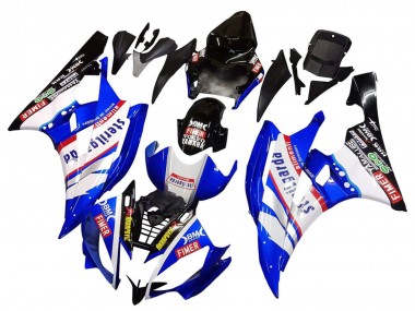 Venta Carenados Moto Yamaha YZF 600 R6 2006-2007 - Blanco Azul Negro Fimer Volvo Yamalube Sterilgarda
