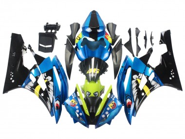 Venta Carenados Moto Yamaha YZF 600 R6 2006-2007 - Azul Neon Verde Negro Tiburón