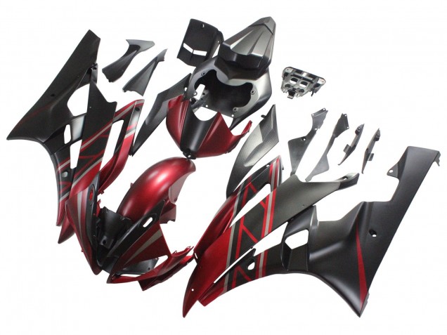 Venta Carenados Moto Yamaha YZF 600 R6 2006-2007 - Rojo Negro Mate