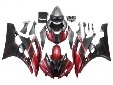 Venta Carenados Moto Yamaha YZF 600 R6 2006-2007 - Rojo Negro Mate
