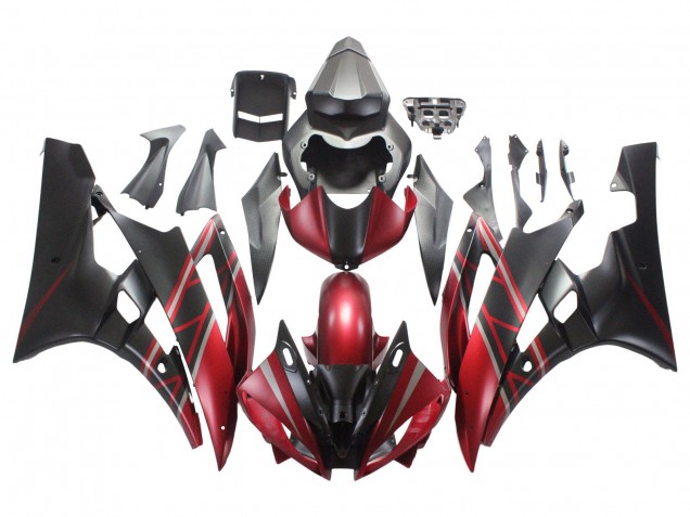 Venta Carenados Moto Yamaha YZF 600 R6 2006-2007 - Rojo Negro Mate