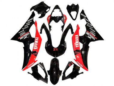 Venta Carenados Moto Yamaha YZF 600 R6 2008-2016 - Rojo Negro Brillante DENSO Yamalube 21