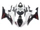 Venta Carenados Moto Yamaha YZF 600 R6 2008-2016 - Blanco Negro Mate Rojo Calcomanías