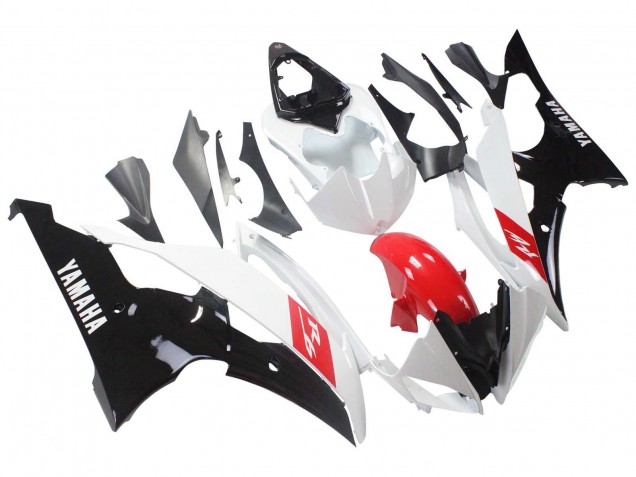 Venta Carenados Moto Yamaha YZF 600 R6 2008-2016 - Blanco Rojo Negro Brillante