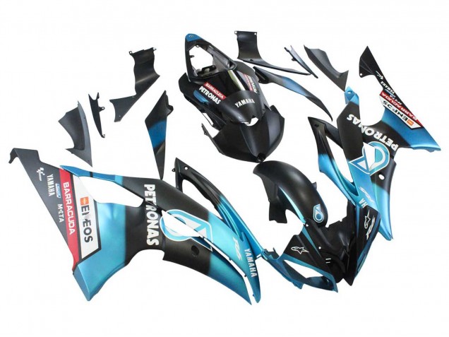 Venta Carenados Moto Yamaha YZF 600 R6 2008-2016 - Azul Claro Negro Mate Petronas ENEOS