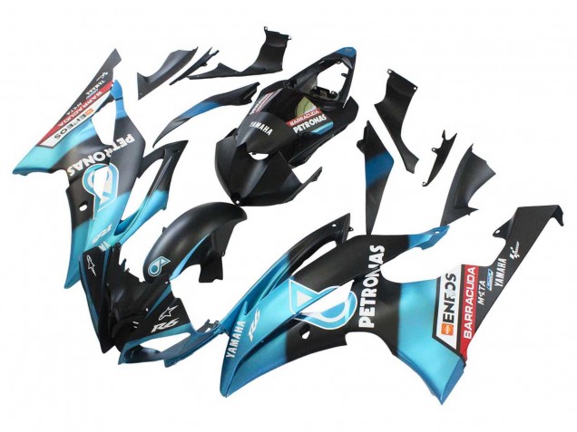 Venta Carenados Moto Yamaha YZF 600 R6 2008-2016 - Azul Claro Negro Mate Petronas ENEOS