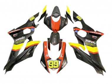 Venta Carenados Moto Yamaha YZF 600 R6 2008-2016 - Amarillo Naranja Negro FibraCarbono Estilo