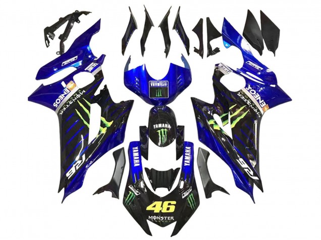 Venta Carenados Moto Yamaha YZF 600 R6 2017-2023 - Azul Negro Brillante Verde Monstruo ENEOS Yamalube
