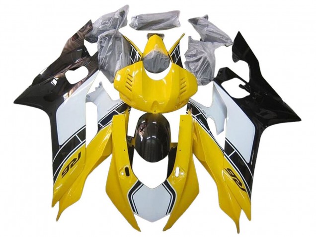 Venta Carenados Moto Yamaha YZF 600 R6 2017-2023 - Blanco Amarillo Negro Brillante