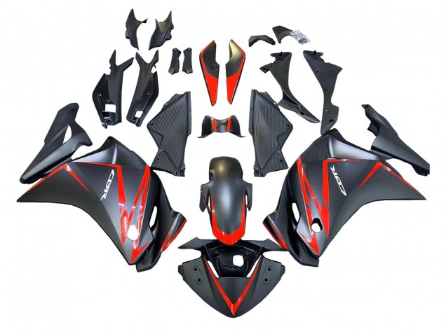 Venta Carenados Moto Honda CBR250RR 2011-2015 - Negro Mate Rojo Raya