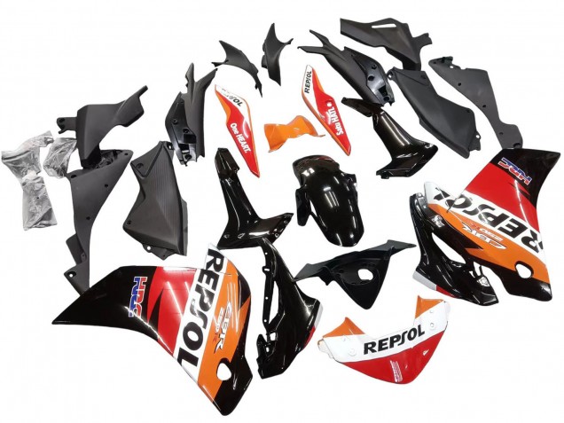 Venta Carenados Moto Honda CBR250RR 2011-2015 - Naranja Blanco Rojo Negro Lustroso HRC Repsol