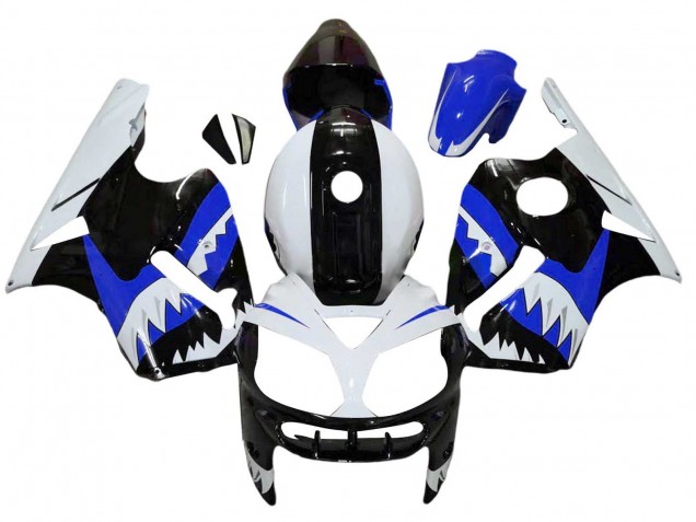 Venta Carenados Moto Kawasaki ZX12R 2002-2006 - Blanco Azul Negro Tiburón