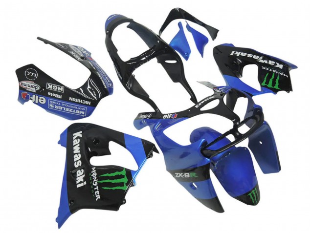 Venta Carenados Moto Kawasaki ZX12R 2002-2006 - Azul Negro Verde Blanco Elf Monstruo