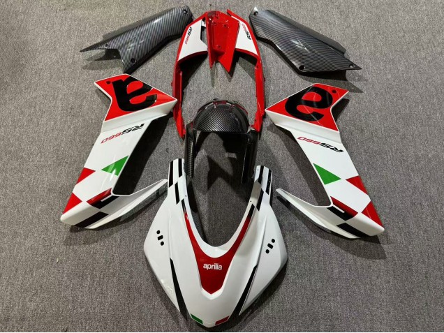 Venta Carenados Moto Aprilia RS660 2020-2024 - Blanco Rojo Negro FibraCarbono Verde
