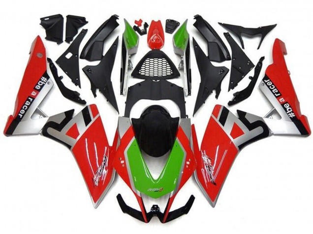 Venta Carenados Moto Aprilia RSV4 1000 2009-2015 - Rojo Plata Verde Negro