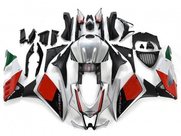 Venta Carenado Moto Aprilia RSV4 1000 2016-2020 - Plata Rojo Negro Verde