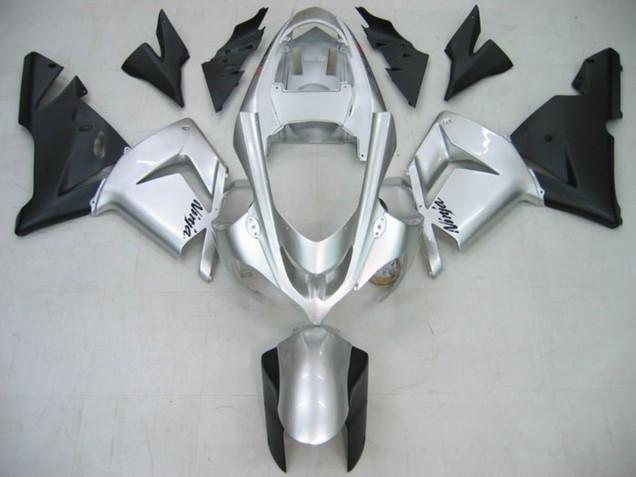 Venta Carenados Moto Kawasaki ZX10R 2004-2005 - Plata Brillante Negro Mate