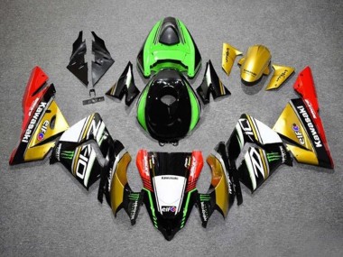 Venta Carenados Moto Kawasaki ZX10R 2004-2005 - Oro Negro Verde Blanco Rojo