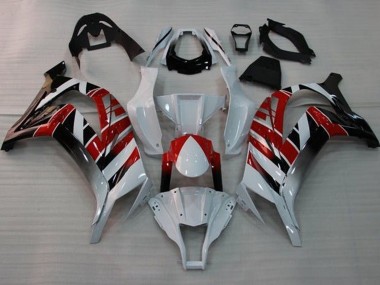 Venta Carenados Moto Kawasaki ZX10R 2011-2015 - Blanco Rojo Negro Raya