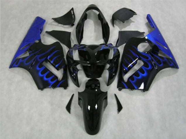 Venta Carenado Moto Kawasaki ZX12R 2002-2006 - Negro Brillante Azul Llama