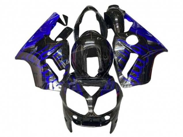 Venta Carenados Moto Kawasaki ZX12R 2002-2006 - Negro Brillante Azul Llama
