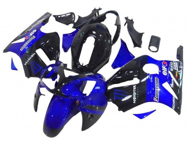 Venta Carenados Moto Kawasaki ZX12R 2002-2006 - Azul Negro Brillante Elf Bridgestone Monstruo