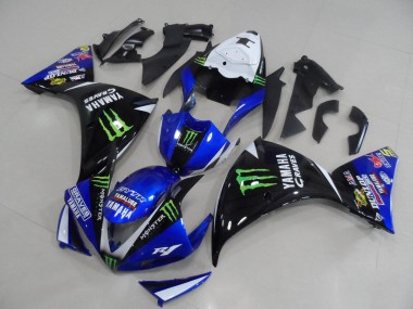 Venta Carenados Moto Yamaha YZF R1 2012-2014 - Blanco Azul Negro Brillante Verde Graves Yamalube Monstruo