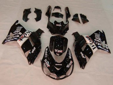 Venta Carenados Moto Kawasaki ZX14R ZZR1400 2006-2011 - Negro Brillante Blanco West