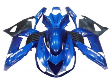 Venta Carenados Moto Kawasaki ZX14R ZZR1400 2006-2011 - Azul Negro Blanco Calcomanía