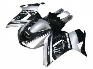 Venta Carenados Moto Kawasaki ZX14R ZZR1400 2006-2011 - Plata Negro Monstruo