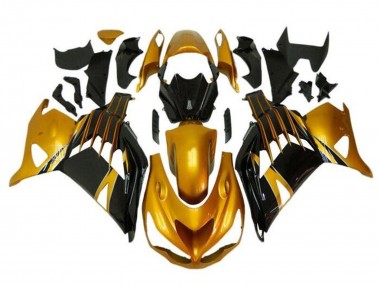 Venta Carenados Moto Kawasaki ZX14R ZZR1400 2012-2024 - Oro Negro Brillante