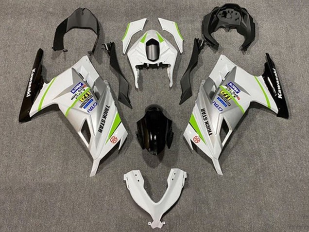 Venta Carenados Moto Kawasaki EX300 2013-2024 - Blanco Plata Verde Negro
