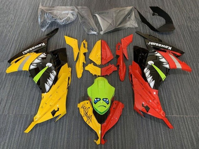 Venta Carenados Moto Kawasaki EX300 2013-2024 - Amarillo Rojo Verde Tiburón