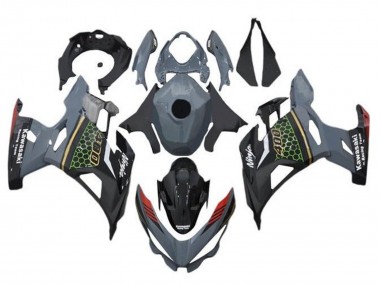 Venta Carenados Moto Kawasaki Ninja 400 2018-2024 - Gris Negro Rojo Honeycomb