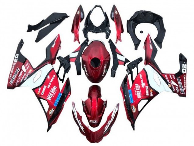 Venta Carenados Moto Kawasaki Ninja 400 2018-2024 - Rojo Azul Blanco Trick Star Bridgestone
