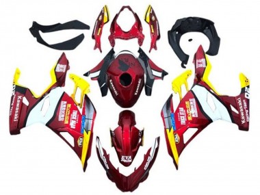 Venta Carenados Moto Kawasaki Ninja 400 2018-2024 - Rojo Amarillo Blanco Azul EVA Racing