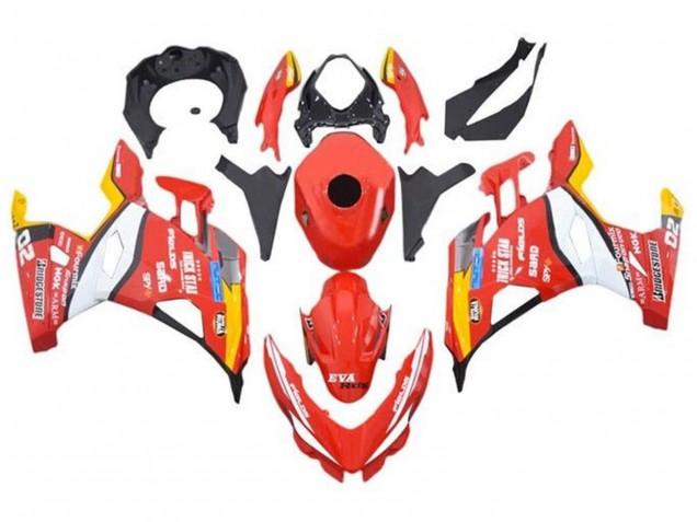 Venta Carenados Moto Kawasaki Ninja 400 2018-2024 - Rojo Blanco Amarillo Negro Trick Star Bridgestone
