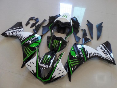 Venta Carenado Moto Yamaha YZF R1 2012-2014 - Blanco Negro Verde Monstruo