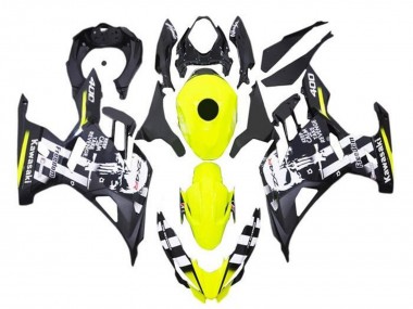 Venta Carenados Moto Kawasaki Ninja 400 2018-2024 - Amarillo Negro Blanco Cráneo