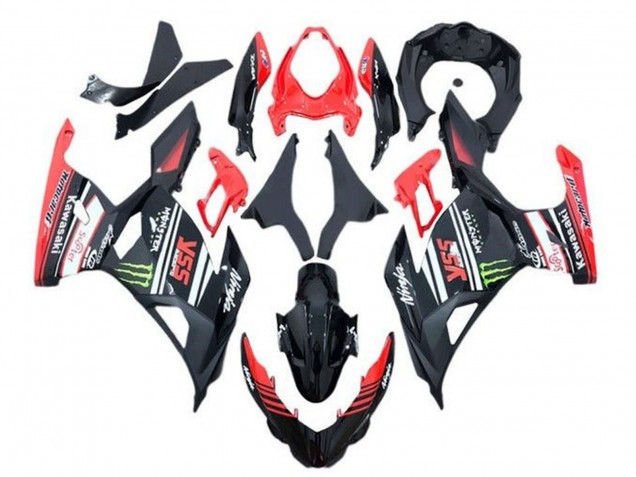 Venta Carenados Moto Kawasaki Ninja 400 2018-2024 - Rojo Negro Verde Monstruo