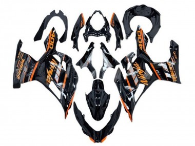 Venta Carenados Moto Kawasaki Ninja 400 2018-2024 - Negro Brillante Naranja Gris
