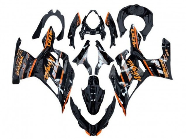 Venta Carenados Moto Kawasaki Ninja 400 2018-2024 - Negro Brillante Naranja Gris