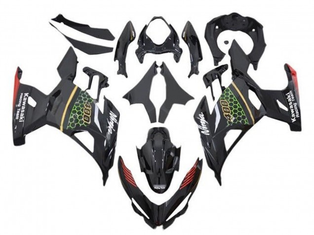Venta Carenados Moto Kawasaki Ninja 400 2018-2024 - Negro Verde Rojo Amarillo Honeycomb