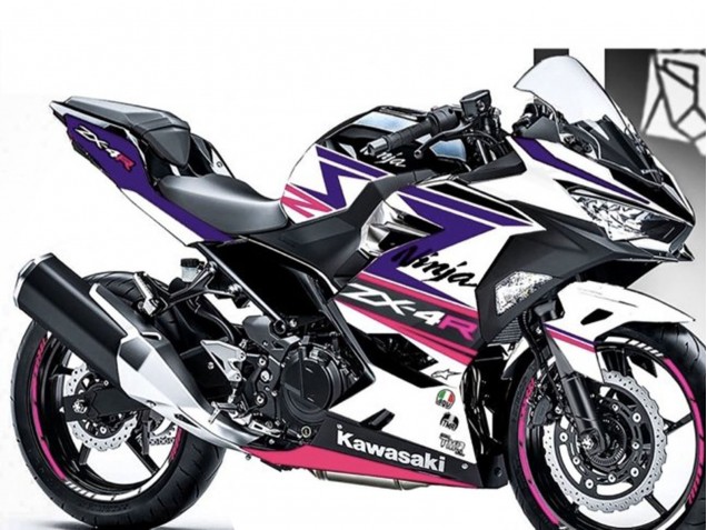 Venta Carenados Moto Kawasaki Ninja 400 2018-2024 - Blanco Púrpura Rosa
