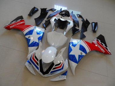 Venta Carenados Moto Yamaha YZF R1 2012-2014 - Blanco Azul Rojo Negro Estrella