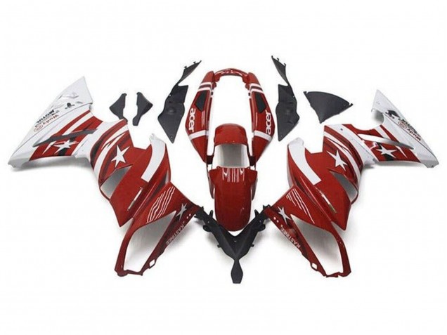 Venta Carenados Moto Kawasaki Ninja 650 EX650 2009-2011 - Rojo Blanco Estrella Acer
