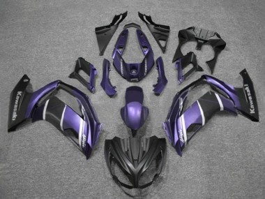 Venta Carenados Moto Kawasaki Ninja 650 EX650 2012-2016 - Púrpura Plata Negro Mate