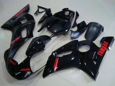 Venta Carenados Moto Yamaha YZF R6 1998-2002 - Negro Brillante Rojo Calcomanías