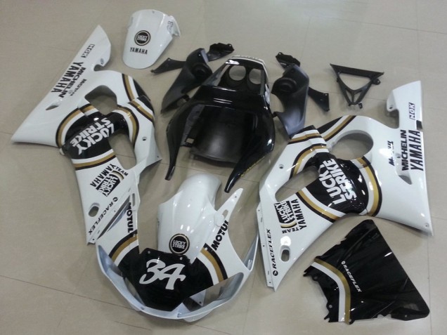 Venta Carenados Moto Yamaha YZF R6 1998-2002 - Blanco Negro Motul Lucky Strike 34